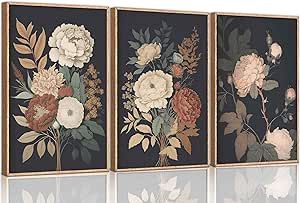 Vintage Floral Wall Decor, Wall Decor Posters, Flower Still Life, Canvas Photo Wall, Peony Painting, Painting Picture, Plant Painting, Mural Floral, Vintage Floral Print