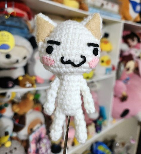 I'm selling th3se in my shopee account @angeliqmade! Crochet Toro Inoue, Cute Plushies To Crochet, Toro Cat, Toro Inoue, Crochet Tutorial Pattern, Crochet Humor, Crochet Design Pattern, Kawaii Crochet, Crochet Inspo