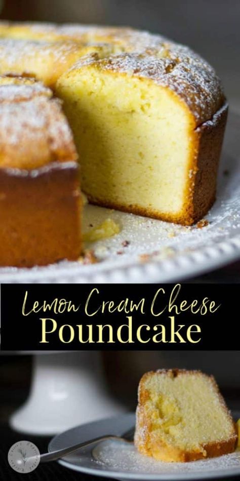 Lemon Cream Cheese Pound Cake, Weight Watcher Desserts, Cheese Pound Cake, Lemon Cream Cheese, Cream Cheese Pound Cake, Moist Cake, Low Carb Dessert, Bundt Cakes Recipes, Lemon Cream