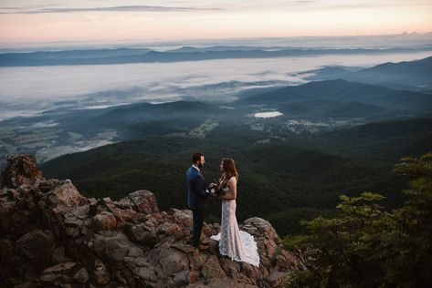 National Parks To Get Married In, Shenandoah National Park Elopement, Shenandoah Photoshoot, Shenandoah National Park Wedding, Shenandoah Elopement, Shenandoah Wedding, Shenandoah Mountains, How To Get Married, On Top Of A Mountain