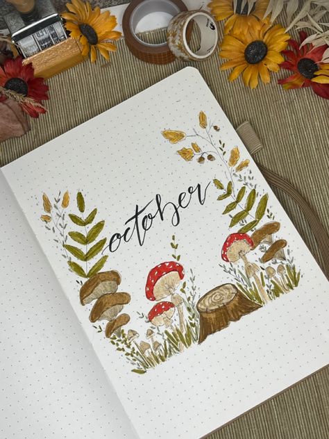 Bullet Journaling, Cover Page for October October Headers Bullet Journal, October Cover Page Bullet Journal, Journaling Cover Page, October Bullet Journal Cover Ideas, Bullet Journal October Cover, October Bullet Journal Cover, Journaling Cover, October Cover Page, Bullet Journal Month Cover