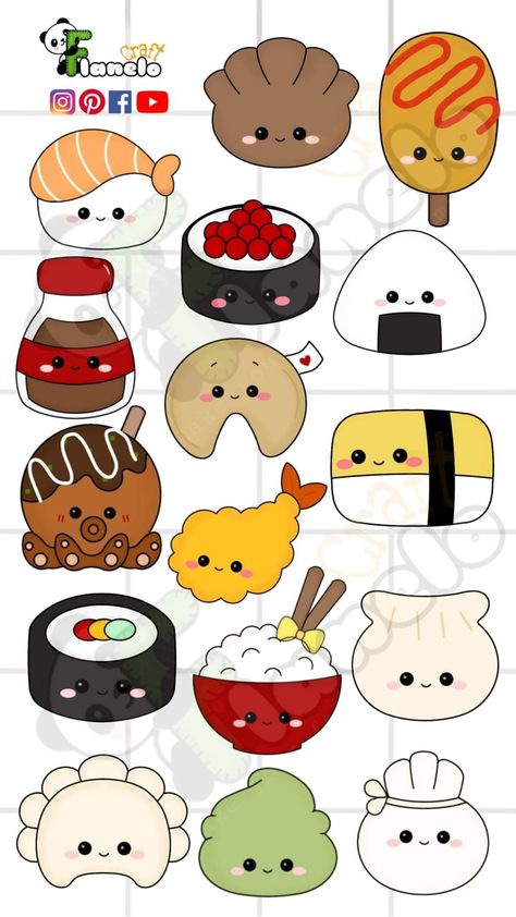 Kawaii Felt Pattern, Fondant Patterns, Sushi Felt, Felt Sushi, Kawaii Felt, Felt Plushie, Free Printable Paper Dolls, Diy Sushi, Hello Kitty Crochet