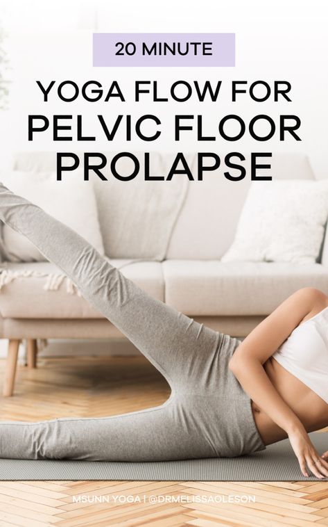 Want to learn how to do pelvic floor exercises for prolapse? These 7 pelvic floor yoga poses for prolapse focus on pelvis stretching and hip mobility to help you gently strengthen your pelvic floor muscles and heal from pelvic floor prolapse. Whatever the cause, these pelvic floor yoga exercises offer the perfect prolapse-safe workout. Try this yoga for prolapse video now! How To Strengthen Your Pelvic Floor, Pelvic Floor Yoga Exercises, Simple Pelvic Floor Exercises, Exercise To Strengthen Pelvic Floor, Pelvic Strengthening Exercises, Yoga For Pelvic Floor For Women, Easy Pelvic Floor Exercises, Pelvis Floor Exercise, Floor Exercises For Women At Home