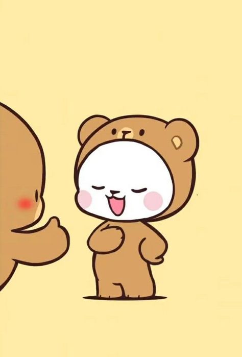 Milk And Mocha Bear Kiss, Milky And Mocha, Mocha And Milk Bear, Mocha And Milk, Cute Bear Couple, Milk And Mocha Bear, Cutie Cat-chan, Milk Mocha Bear, Milk And Mocha