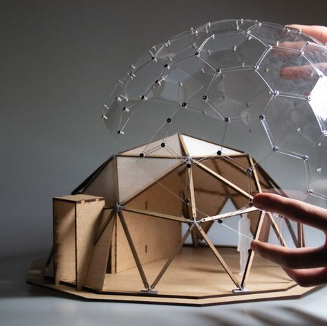 Maquette Architecture, Wood Working Projects, Origami Architecture, Geodesic Dome Homes, Dome Structure, Concept Models Architecture, Dome Home, Deco Studio, Architecture Sketchbook