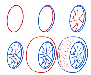 how to draw tires step 2 Car Tire Drawing, Car Design Sketch Draw, Car Cartoon Illustration, Drawings Of Cars, 3d Drawing Techniques, Car Drawing Pencil, Draw Cars, Draw A Car, Motorcycle Drawing