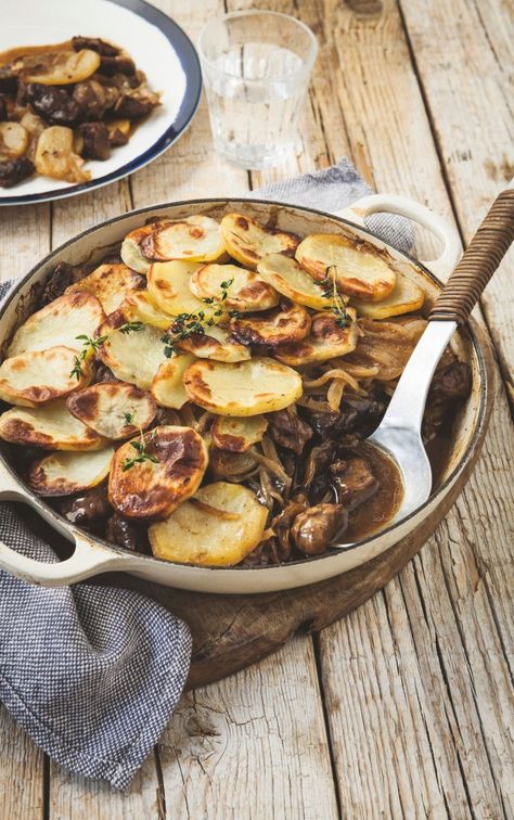 Lancashire Hotpot - Recipes - Hairy Bikers Lamb Loin Chop Recipes, Lancashire Hotpot, Lancashire Hot Pot, Hairy Bikers Recipes, Hotpot Recipe, Beef Hotpot, Offal Recipes, Baked Cod Recipes, Black Pudding