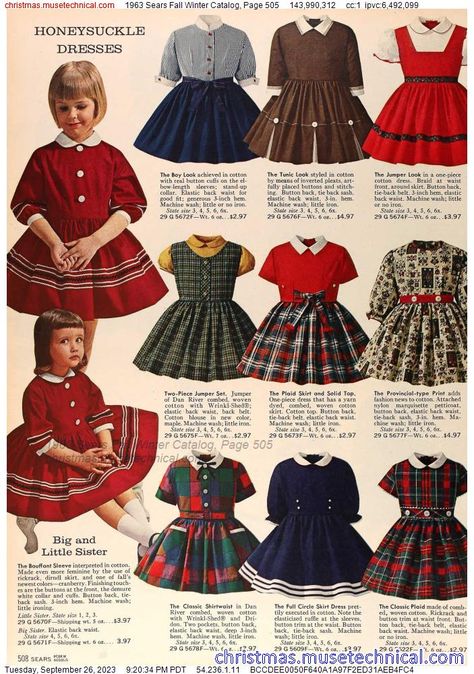 Vintage Capsule Wardrobe, 1960s Fashion Women, Fashion Through The Decades, Vintage Girls Clothes, Vintage Childrens Clothing, Vintage Kids Clothes, 1900s Fashion, Christmas Catalogs, Fashion Catalogue