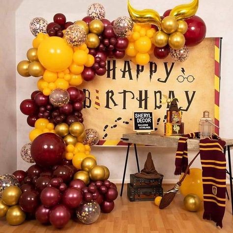 Harry Potter Balloons, Harry Potter Birthday Decorations, Harry Potter Party Decorations, Harry Potter Theme Birthday, Cumpleaños Harry Potter, Harry Potter Bday, Harry Potter Baby Shower, Harry Potter Theme Party, Festa Harry Potter