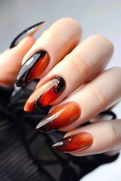 Fall Nail Art Ideas, Thanksgiving Nail Art, Intricate Art, Autumn Nail, Fall Nail Art Designs, Short Almond, Nail Design Inspiration, Short Nails Art, Fall Acrylic Nails