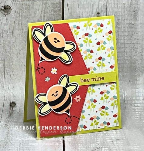 Stampin Up 6x6 Dsp Projects, Stampin Up Bee Mine Cards, Stampin Up Bee Mine Suite, Stampin Up Bee My Valentine, Bee My Valentine Stampin Up Cards, Bee Mine Valentine, Bee Mine, Bee Cards, Pillow Box