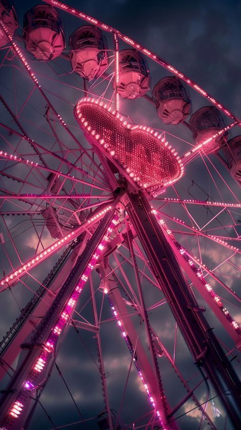 Iphone Wallpaper Girly Lockscreen, Pink Ferris Wheel, Images Hello Kitty, Pink Kawaii, Wallpaper Pink, Kawaii Aesthetic, Dessin Adorable, Pretty Wallpaper Iphone, Pretty Wallpapers Backgrounds