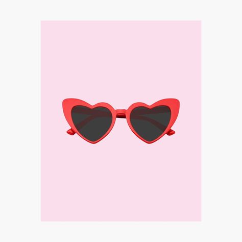 Heart Shaped Glasses Tattoo, Heart Sunglasses Drawing, Heart Glasses Illustration, Heart Sunglasses Illustration, Playful Heart-shaped Sunglasses For Summer, Trendy Red Heart-shaped Sunglasses, Fun Heart-shaped Sunglasses With Heart Print, Glasses Tattoo, Heart Shaped Glasses