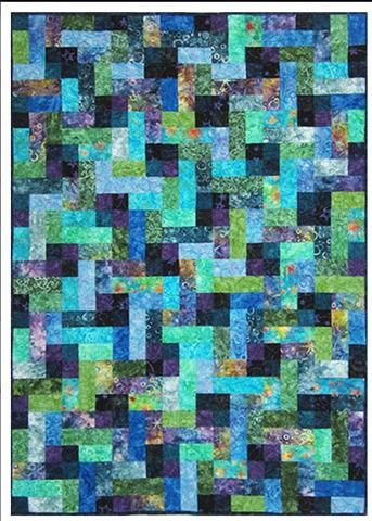 Quilt Pattern - Designs to Share with You - Rock 'N' Pop Gems Watercolor Quilt, Modern Quilt Blocks, Jelly Roll Quilt Patterns, Batik Quilts, Flower Quilts, Bed Quilt, Sampler Quilts, Placemats Patterns, Jellyroll Quilts