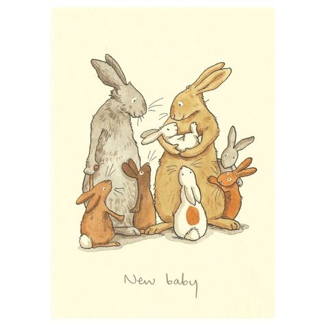 Anita Jeram, Rabbit Family, Rabbit Art, Bunny Art, New Baby Cards, Childrens Illustrations, Childrens Art, Pics Art, Children's Book Illustration