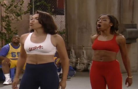 Martin-Pam and Gina Pam And Gina Outfits, 90s Aesthetic Fashion, Martin And Gina, Black Sitcoms, Black 90s Fashion, 90’s Outfits, Cute Nike Outfits, Vintage Black Glamour, Black Hollywood