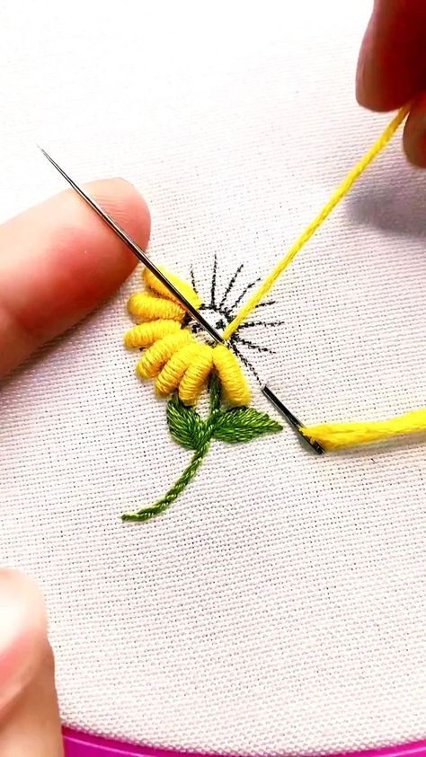 Bullion Knot, Projek Menjahit, Embroidery Stitches Beginner, Basic Hand Embroidery Stitches, Simple Hand Embroidery Patterns, Ideas Embroidery, Ribbon Embroidery Tutorial, Simple Embroidery Designs, Hair Gray