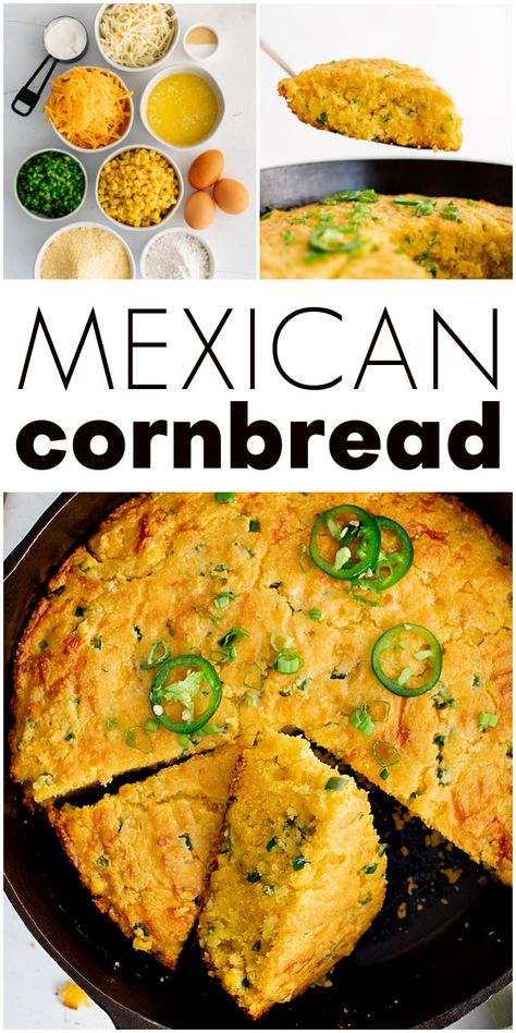 Cornbread Recipe Spicy, Mexican Spoon Bread, Homemade Mexican Cornbread, Chorizo Cornbread, Best Mexican Cornbread Recipe, Mexican Breads, Masa Cornbread Recipe, Mexican Cornbread Jiffy, Easy Mexican Cornbread