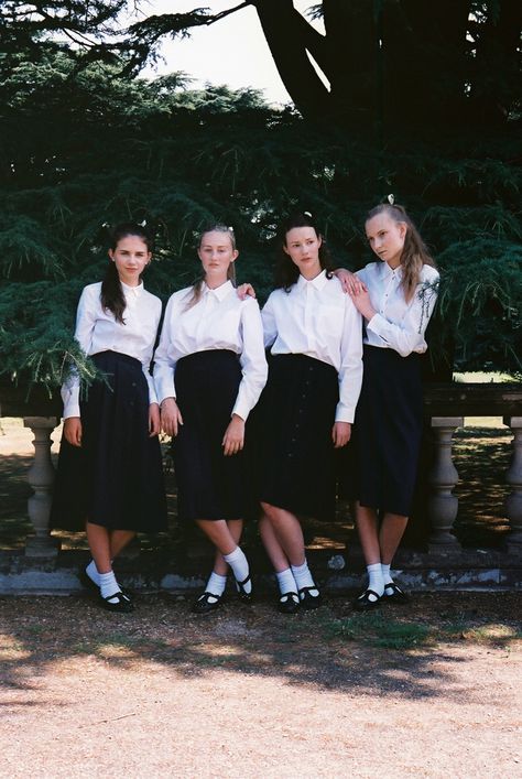 The Girls of Manor House by Jameela Elfaki - Girls on Film Boarding School Aesthetic, Girls Boarding Schools, All Girls School, Long Skirt Fashion, Friend Pictures Poses, Checkered Skirt, Dark Academia Aesthetic, Boarding School, Academia Aesthetic