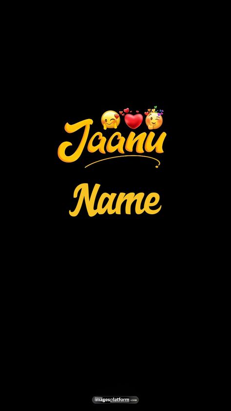 Personalize your mobile with love! unique mobile wallpapers featuring the name 'Jaanu' in cute love emoji. Jaanu Name Wallpaper, Cute Love Emoji, Love Emoji, Emoji Texts, Calligraphy Background, Pakistan Independence Day, Happy Pongal, Logo Design Video, Instagram Grid