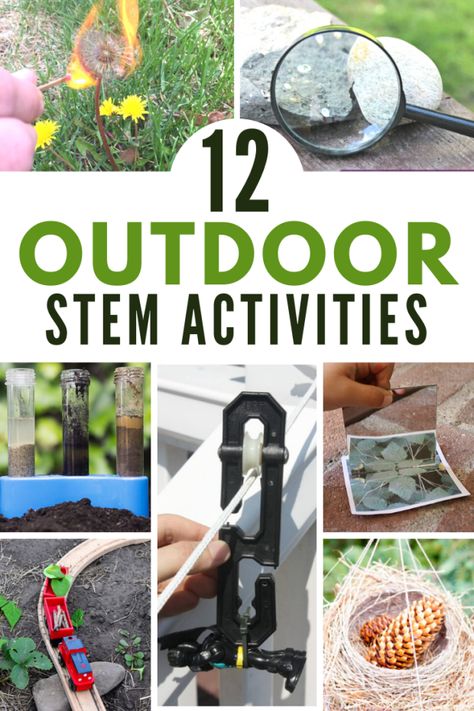 12 Exciting Outdoor STEM Activities – The Homeschool Resource Room Nature Schooling, Homeschool Motivation, Outdoor Classroom Activities, Outdoor Education Activities, Screen Free Summer, Summer Stem Activities, Spring Stem, Homeschool Stem, Stem Activities For Kids