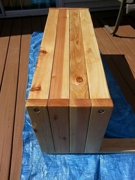 4x4 Bench, 4x4 Wood Projects, 4x4 Crafts, 4x4 Wood Crafts, 2x4 Bench, Wood Projects Diy, Bench Diy, Furniture Design Wooden, Picnic Tables