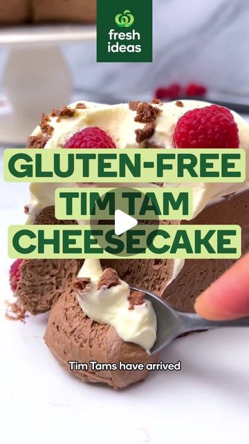 Tim Tam Dessert, Woolworth Cheesecake Recipe, Tim Tam Cheesecake, Cheesecake Desserts Recipes, Gluten Free Cheesecake, Tim Tam, Cheesecake Desserts, Gluten Free Cakes, Decadent Desserts