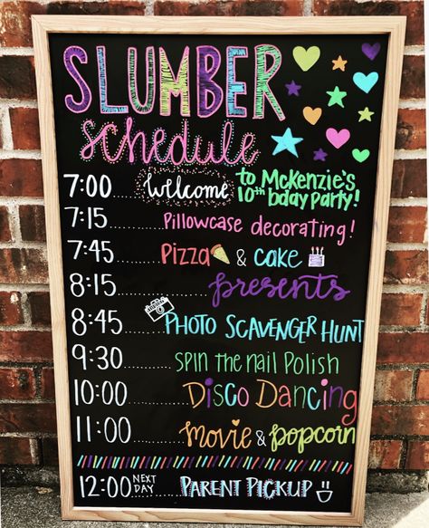 Slumber Party 10th Birthday, Small Birthday Sleepover Ideas, 13 Birthday Slumber Party Ideas, Sleepover Room Ideas Slumber Parties, Late Over Birthday Party Ideas, Sleepover Birthday Party Schedule, 10 Birthday Sleepover Party, Lol Sleepover Party Ideas, 13 Sleepover Party Ideas