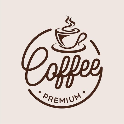 Vector plantilla de logotipo de café vin... | Premium Vector #Freepik #vector #taza-logo #logo-cafe #desayuno-logo #cafe-bar Logo Cafe Design Ideas, Logo Design Cafe, Cafeteria Vintage, Graphic Design Coffee, Coffee Logos, Cafe Logos, Cafe Gold, Logo Cafe, Cafe Logo Design