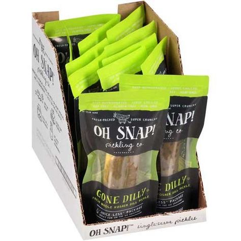 Oh Snap Gone Dilly Dill Pickle  12 per case ** More info could be found at the image url.Note:It is affiliate link to Amazon. #iliketurtles Oh Snap Pickles, Kosher Pickles, Pickle Seasoning, Pickle Chips, Green Napkins, Breakfast Food List, Food Clips, Oh Snap, High Fiber Foods