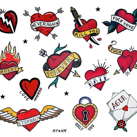 American Traditional Heart Name Tattoo, Love Heart Name Tattoo, Retro Heart Tattoo, Traditional Heart Name Tattoo, Flash Tattoo Heart, Heart With Banner Tattoo, Trad Heart Tattoo, Arrow Heart Tattoo, Valentines Tattoo Designs