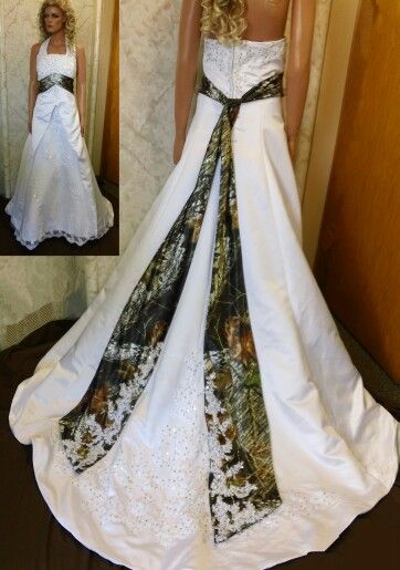 Simple wedding dress with camo White Camo Wedding Dress, White Camo Wedding, Camouflage Wedding Dresses, Camo Wedding Dress, Camo Wedding Dresses, Dresses Country, Camouflage Wedding, Outfits Fo, Camo Wedding