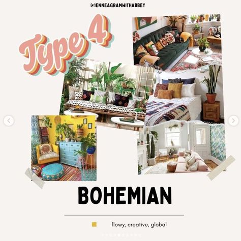 Enneagram Type 4, Type 4 Enneagram, Home Decor Style, Bohemian Home Decor, Enneagram Types, Type 4, Bohemian Home, Home Decor Styles, Mbti