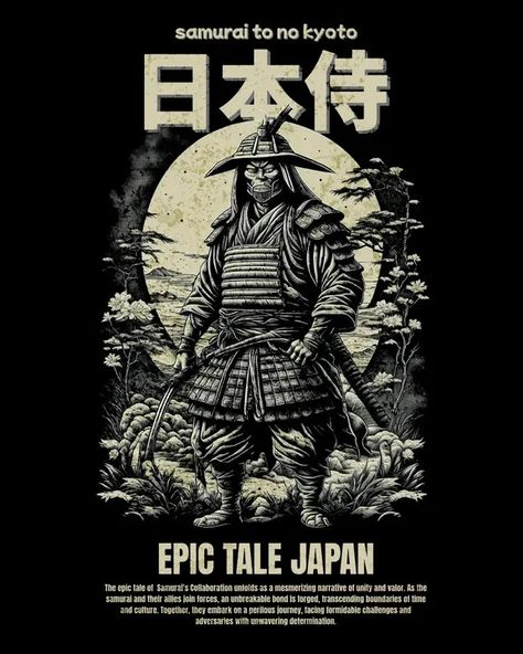 Take your T-Shirt design to the next level by using this Samurai Japan T-Shirt design template by Null Studio. Use this ready-to-use T-Shirt design and start designing like a Pro. Samurai Japan, T Shirt Design Template, Tees Design, Graphic Tshirt Design, Art Themes, Tshirt Design, Like A Pro, Tee Design, T Shirt Design