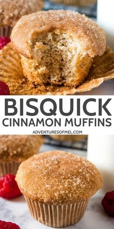 Bisquick Muffins, Bisquick Mix Recipe, Cinnamon Muffins Easy, Bisquick Biscuits, Easy Muffin Recipe, Muffin Recipes Cinnamon, Cinnamon Sugar Muffins, Homemade Blueberry Muffins, Morning Glory Muffins