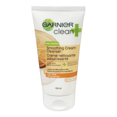 Garnier Clean  Smoothing Cream Cleanser For Dry Skin , 5 Fluid ounces *** Want additional info? Click on the image. (Note:Amazon affiliate link) Skin Care Video, Cleanser For Dry Skin, Painful Acne, Hormonal Acne Remedies, Garnier Skin Care, Botanics Skin Care, Dry Skincare, Best Face Wash, Acne Face Wash