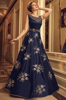 Page 10 of Anarkali-salwar-kameez Blue Frock, Party Wear Anarkali, Silk Anarkali Suits, Indian Gown, Garden Party Dresses For Women, Angrakha Style, Dresses For Women Over 50, Silk Anarkali, Designer Anarkali Suits