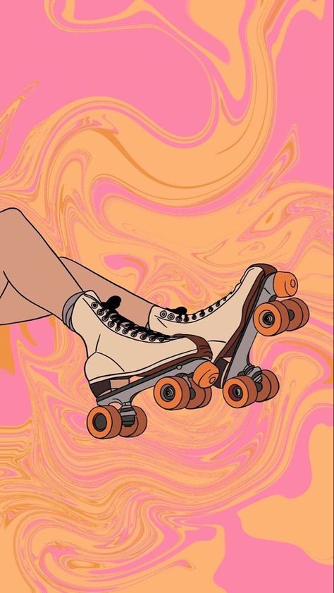 Retro Roller Skates, Retro Wallpaper Iphone, Wallpaper Disney, Photo Wall Collage, Retro Wallpaper, Roller Skating, Cute Wallpaper Backgrounds, Wallpaper Iphone Cute, Aesthetic Iphone Wallpaper