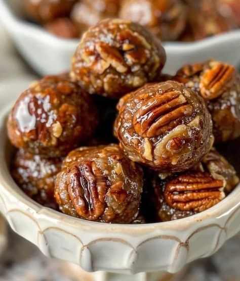 Dave's Clean Humor Pets Etc | Pecan Pie Balls | Facebook Dreamsicle Salad Recipe, Pie Balls, Pecan Pie Balls, Pecan Balls, Chopped Dates, Peanut Butter Mousse, Pecan Pie Bars, Pecan Cake, Pecan Pie Recipe