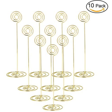 Place Card Holder 8.6 Inch Table Number Card Holders Table Picture Photo Holder Stand Wire Memo Holder clips Menu Note Name Holders for Wedding Party- 10pcs (Gold 23cm) >>> Click on the image for additional details. (This is an affiliate link) #StorageOrganization Tall Table Numbers, Wire Photo Holder, Wood Place Card Holders, Rustic Table Numbers, Gold Table Numbers, Table Number Holders, Table Card Holder, Memo Holder, Tall Table