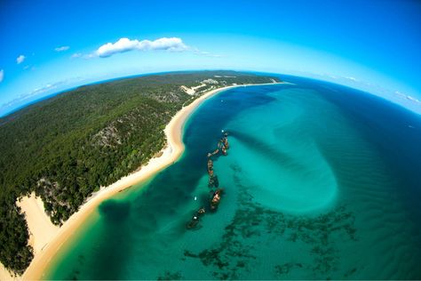 Moreton Bay, Queensland (Australia). 'The clear waters of Moreton Bay stretch 125km from Caloundra to the Gold Coast and are sprinkled with some 365 islands – one for every day of the year. The bay is separated from the Pacific Ocean by four sand islands, including Moreton Island. It’s home to some of Queensland’s highlights and has a great diversity of marine life, including the increasingly rare dugong.' http://www.lonelyplanet.com/australia/queensland/moreton-bay#ixzz2staTltnx Sand Island, Romantic Destinations, Romantic Vacations, Beautiful Places On Earth, Queensland Australia, Romantic Travel, Sunshine Coast, Australia Travel, Outdoor Adventures