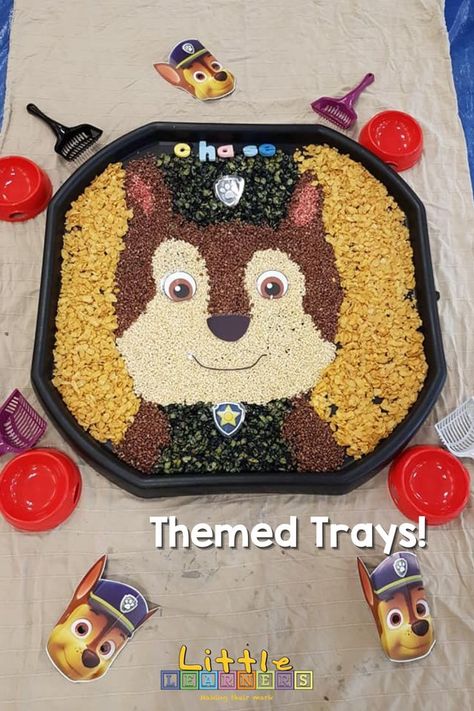 Hear all about our FAVOURITE themed tuff trays in this blog! 🤩 Paw Patrol Messy Play, Tuff Tray Party Ideas, Paw Patrol Tuff Tray, Disney Creatures, Toddlers Room, Psi Patrol, Marshall Paw Patrol, Tuff Tray, Childcare Activities