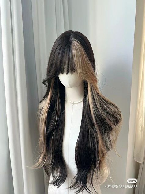 Kpop Dr Hair Claims, Black Lace Wig, Kpop Hair Color, Pretty Hair Cuts, Cool Hair Designs, Hair Inspiration Long, Kpop Hair, Wig Styling, Dyed Hair Inspiration