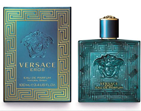 My wife bought this for me for Valentine’s Day. It smells amazing and is good for day or evening. This masculine fragrance has a blend of mint oil, italian lemon, green apple, tonka bean, geranium flower, vanilla, vetiver, moss, and cedarwood Versace Eros Perfume, Perfume Versace, Woody Perfume, Versace Perfume, 212 Vip, Mint Oil, Masculine Fragrance, Bitter Orange, Woody Fragrance