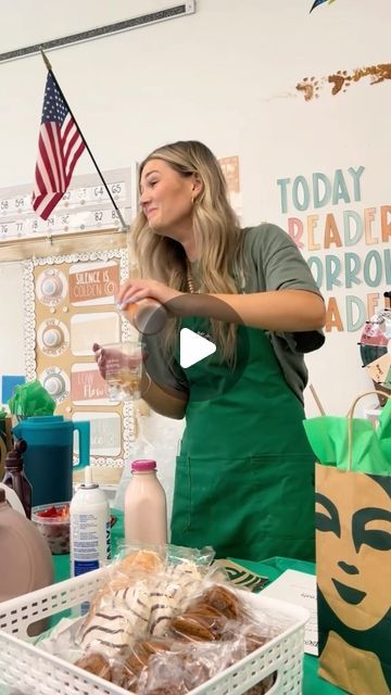 Melody Munch | Teacher Resource Creator on Instagram: "They’re going to remember this day forever 🥹 Comment “cafe” for the links! ☕️

The premise: students are hired as “baristas” and complete a series of themed learning tasks throughout the day! This includes editing the menu, using math skills to unlock the cash box, and completing a book tasting. 📕 

Of course they get to enjoy a “coffee break” (aka chocolate milk & whipped cream) during training as well! 

This video comes from @ohheyymissk who did this with her class at the end of last year. I am soooo impressed by her drink set up! Seriously NEXT LEVEL! 👏🏽🫶🏼 Thank you, Miss Kakura, for sharing this!! 

#teachersofinstagram #classroomideas #makelearningfun #teacherideas #classroomtransformation #elementaryteacher" Book Tasting, Classroom Transformation, Cash Box, Drinking Set, Elementary Teacher, Math Skills, The Menu, 4th Grade, Remember This