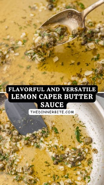 Lemon Garlic Butter Sauce For Pasta, Lemon Caper Butter Sauce For Fish, Pasta Capers, Lemon Caper Butter Sauce, Caper Butter Sauce, Lemon White Wine Sauce, Lemon Butter Caper Sauce, Caper Butter, Pasta Lemon