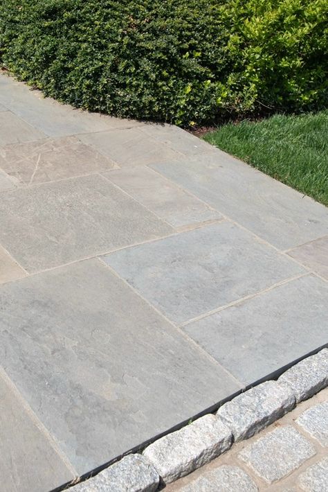 Embrace the timeless beauty of Bluestone, a versatile natural sandstone from the Northeast. 😍 Perfect for paving in various climates, it offers affordability and durability. We ship nationwide, so you can easily get the supplies you need. Upgrade your outdoor spaces with Bluestone from Connecticut Stone. 🙌 #Bluestone #OutdoorPaving #ExteriorProjects #Pavers #Landscaping #Inspo #Walkways #ExteriorDesign #ExteriorInspo Walkway To House Ideas, Stamped Concrete Front Walkway, Front Walkway Ideas Entrance Pathways, Backyard Pavers Ideas, Front Yard Pavers, Sandstone Pathway, Bluestone Driveway, Flagstone Driveway, Walkways To Front Door