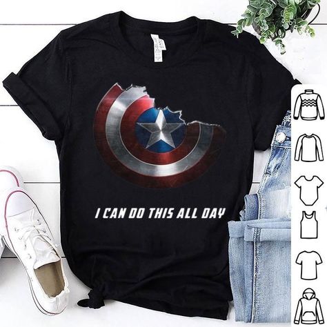 Marvel Shirt Ideas, Marvel Merch, Marvel Fashion, Avengers Outfits, Marvel Clothes, Captain America Shield, Marvel Shirt, Fandom Fashion, Themed Outfits