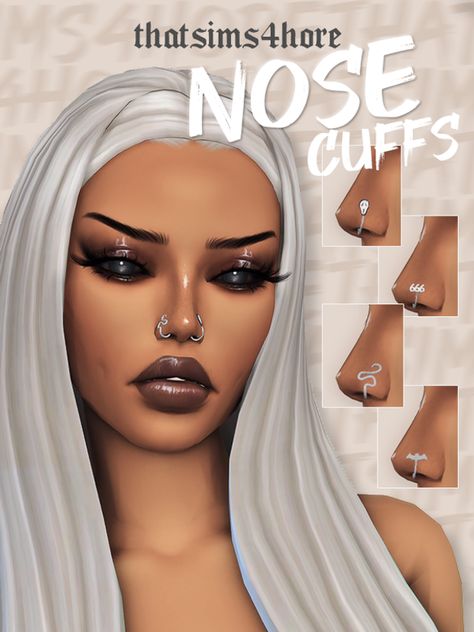 nose cuffs preview | Patreon Piercings Sims 4 Cc Maxis Match, The Sims 4 Piercings Cc, Sims 4 Cc Jewellery Maxis Match, Sims 4 Nose Piercing Maxis Match, Maxis Match Sims 4 Cc Tattoos, Sims4 Jewelry Cc, Sims Piercing Cc, The Sims 4 Cc Piercing, Sims 4 Cc Nose Piercing