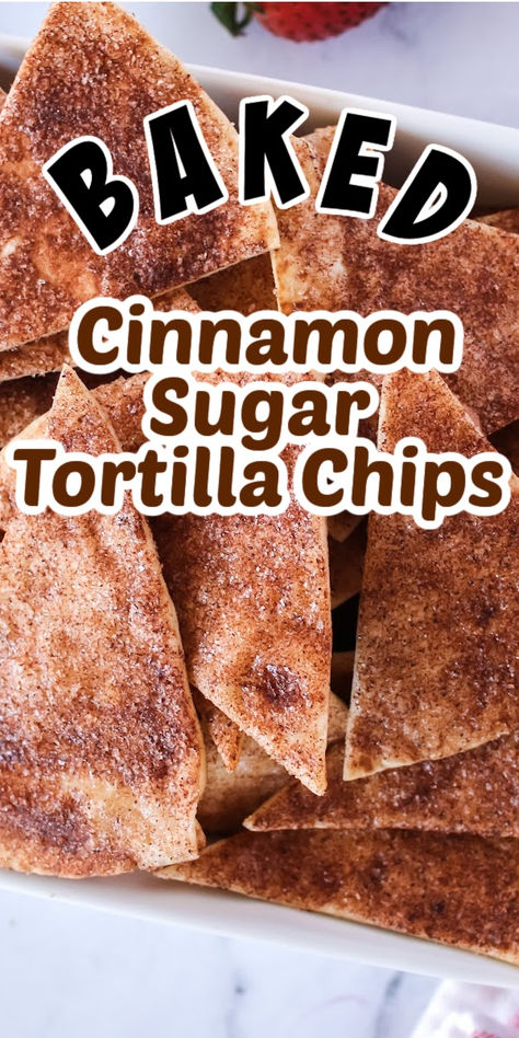 You are going to love these baked cinnamon sugar tortilla chips all year long! They are delicious enough to be a dessert for a crowd, but easy enough to be a quick afternoon tasty treat. #numstheword #cinnamonsugartortillachips #cinnamonandsugartortillachips #bakedcinnamonsugartortillachips #cinnamonsugarflourtortillachips #bakedflourtortillachipscinnamonsugar Mexican Dessert Recipes Easy, Cinnamon Sugar Tortilla Chips, Cinnamon Sugar Tortilla, Tortilla Dessert, Cinnamon Snack, Dessert For A Crowd, Cinnamon Sugar Tortillas, Cheap Desserts, Tortilla Chip Recipe